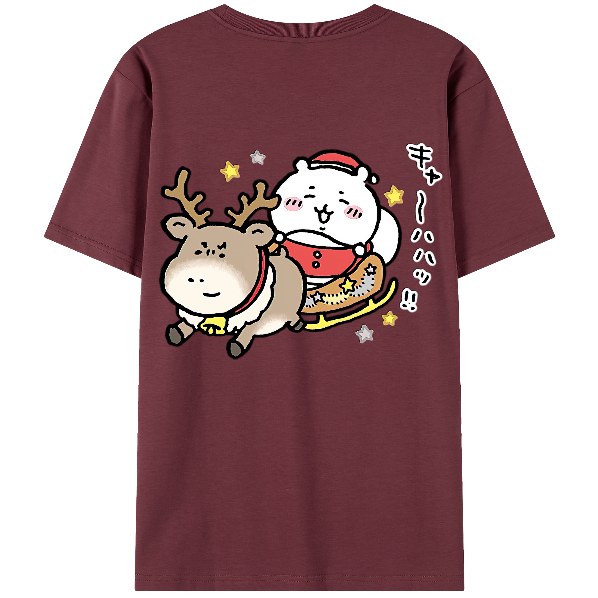 （画像用） ちいかわ ちいかわ Chii-kawa chiikawa 綿100％半袖Tシャツ（背面プリント）
